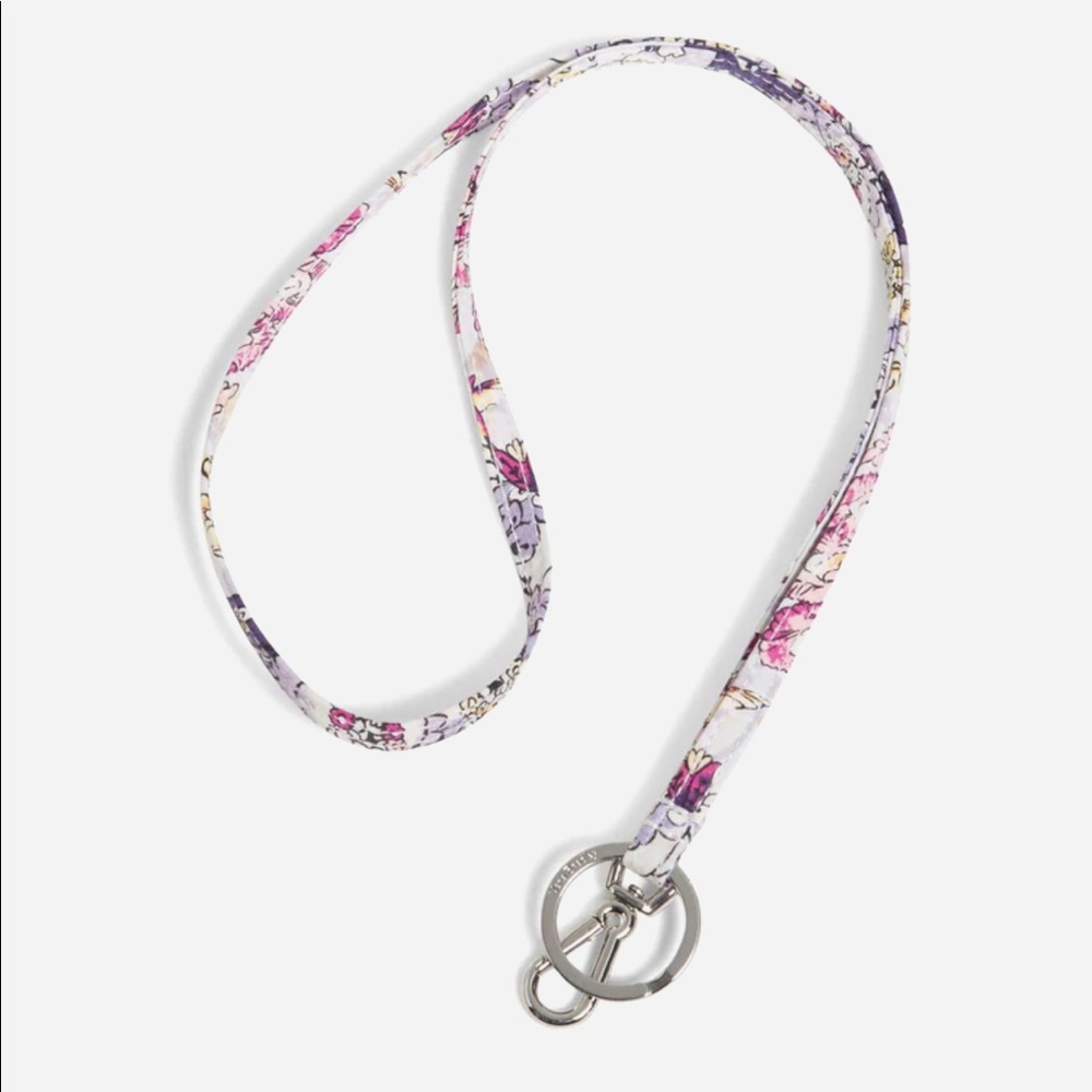 NWT Vera Bradley Hummingbird Park Signature Ring & ID Clip Lanyard.